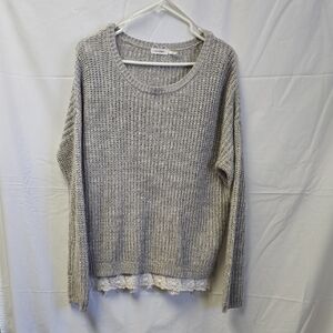 Blu Pepper Heather Gray Women's Sweater
